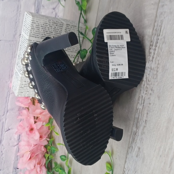 Karl Lagerfeld Bonnie Peep Toe Bootie NWT - Picture 6 of 10